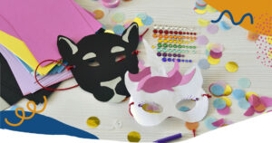 DIY Panther - und Einhornmaske für den Karneval